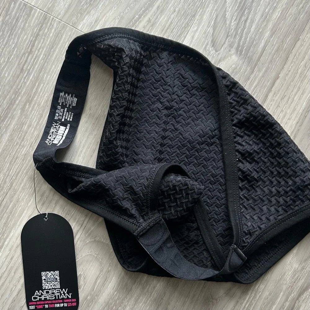 Andrew Christian | Martel Mesh Brief w/ Almost Naked in Black (Medium) - Picture 9 of 16